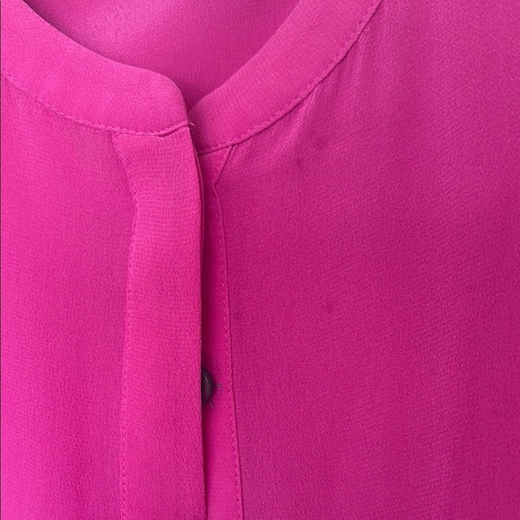 J. Crew Pink Silk Long Sleeve Pleated Blouse Large - Picture 3 of 5